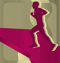 Modern abstract sport vector background design. Running.