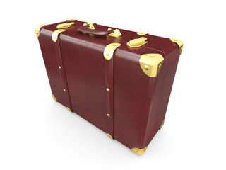 Leather suitcase