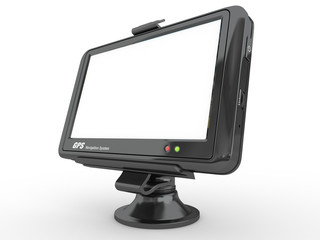 Gps with empty screen. 3d