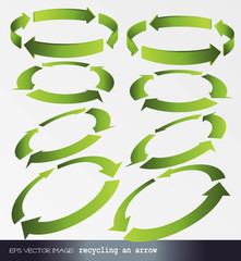 eps Vector image: recycling an arrow