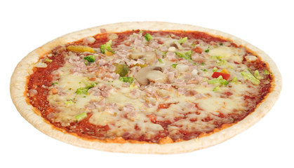 Tasteful pizza with champignons and cheese