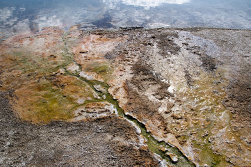 Geothermal pool in Yellowstone National Park,Wyoming USA