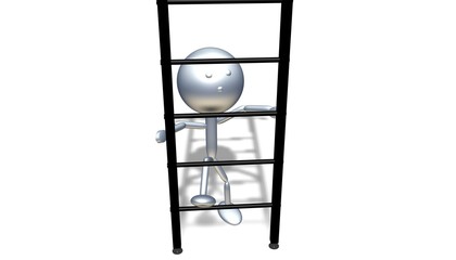 Naklejka premium 3D Karriereleiter