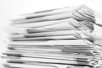 a stack of magazines