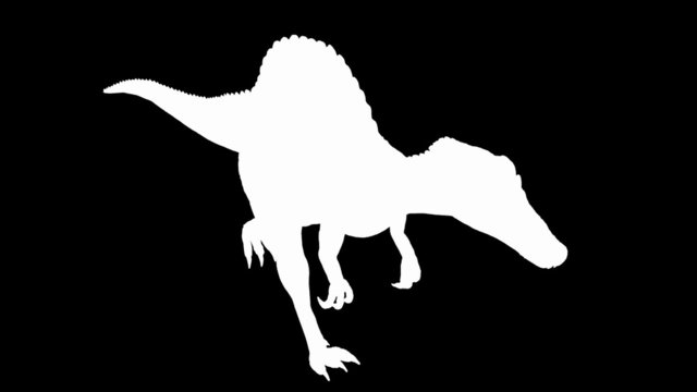 Looping Dinosaur Spinosaurus  Animation. isolate