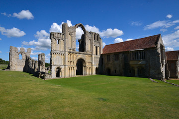 Fototapeta premium Castle Acre Priory - West Door & Abbott's House