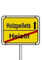 Schild Holzpellets
