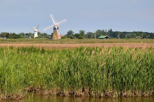 Windpumps along the River Thurne