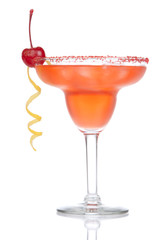 Margarita cocktail with red Strawberry or raspberry