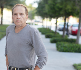 Man with a rededing hairline