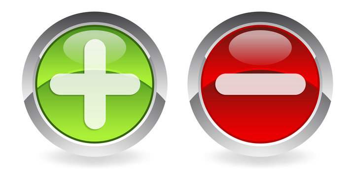 vector buttons "plus-minus"