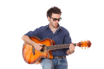 Obraz premium Young Man Playing Guitar