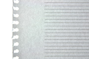 Blank note paper