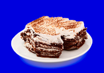 a piece of cake on a plate