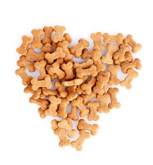 dog food isolated on white