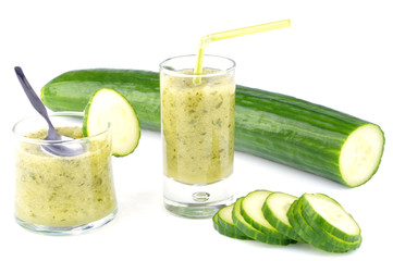 Granité et gaspacho de concombre