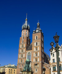 Naklejka na ściany i meble Marienkirche - Krakau - Polen