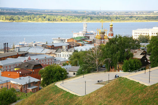 Fedorovsky embankment in Nizhny Novgorod, Russia