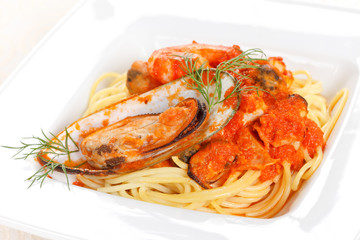pasta with mussels