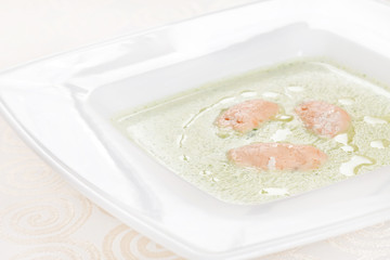 cream soup wit salmon