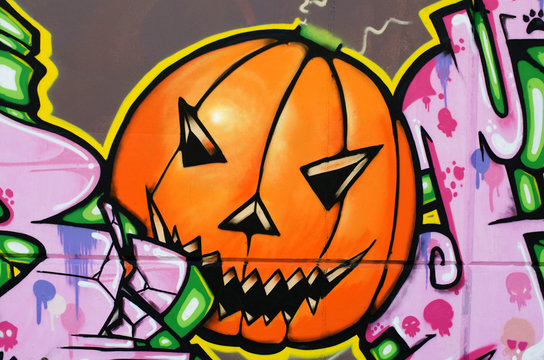 Fototapeta Grafiti de halloween.
