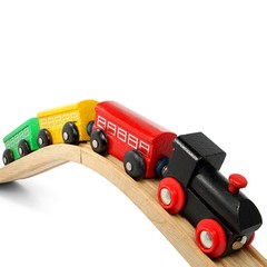 Fototapeta premium Holzlokomotive auf Brücke 1