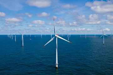 Foto op geborsteld aluminium Molens Offshore windpark