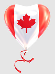 Balloon shape heart flag country Canada