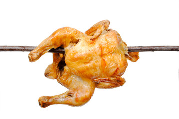 Fried chicken on a skewer © Dmitriy Sechin
