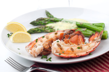 Grilled lobster tails