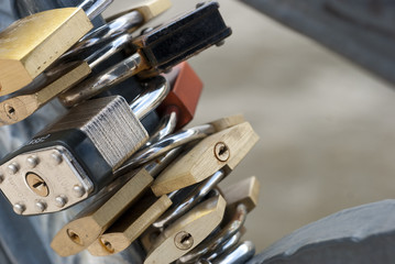 Close-up love locks