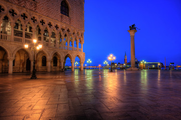 Duks palace on st. Marks square in Venice Italy