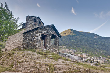 Sant Roma de les Bons at Encamp, Andorra - obrazy, fototapety, plakaty