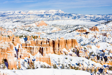Bryce Canyon National Park in winter, Utah, USA - obrazy, fototapety, plakaty