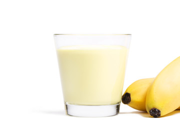 bananen milchshake mit bananen daneben