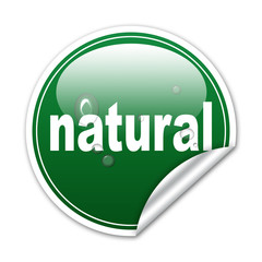 Pegatina natural con gotas de agua con reborde