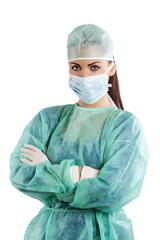 surgery assistant with mask