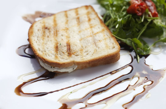 tartine grill&eacute;e crudit&eacute;s