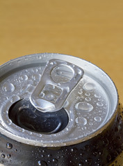 Drinks can with water droplets