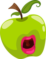 illustration cartoon ghost apple vector file