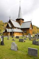 Fototapeta na wymiar Hedal Stavkirke, Norwegia