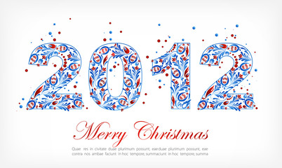 Greeting card with abstract pattern sign 2012