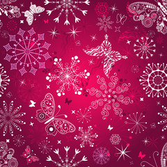 Fototapeta na wymiar Seamless purple christmas pattern