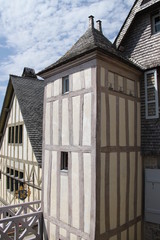 Maison médiéval au Mont-Saint-Michel en Normandie