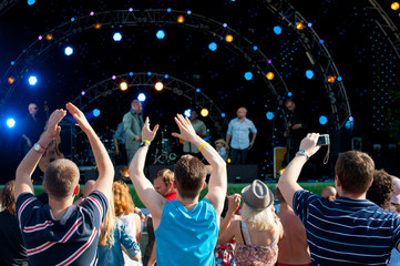 Crowd of fans at a concert