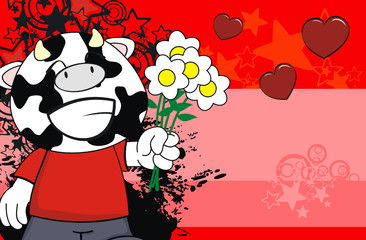 cow kid cartoon background7