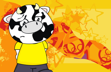 cow kid cartoon background6