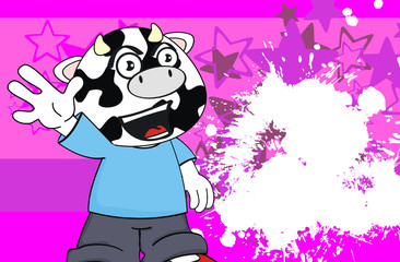 cow kid cartoon background5
