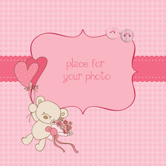 Baby Greeting Card with Photo Frame and place for your text