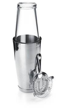 Boston Cocktail Shaker With Strainer